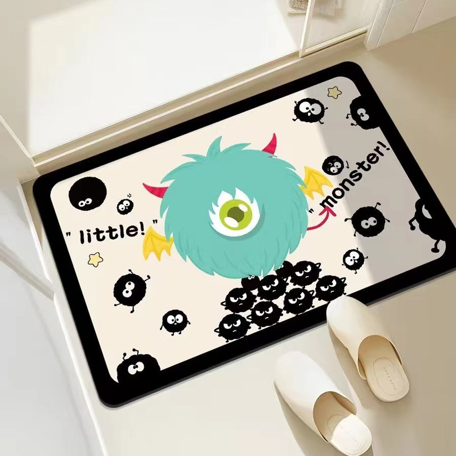 Playful Monster-Themed Bath Mat Bowlift