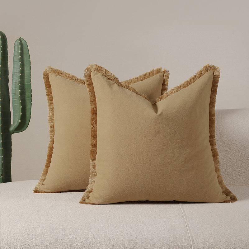 Fringed Decorative Throw Pillows