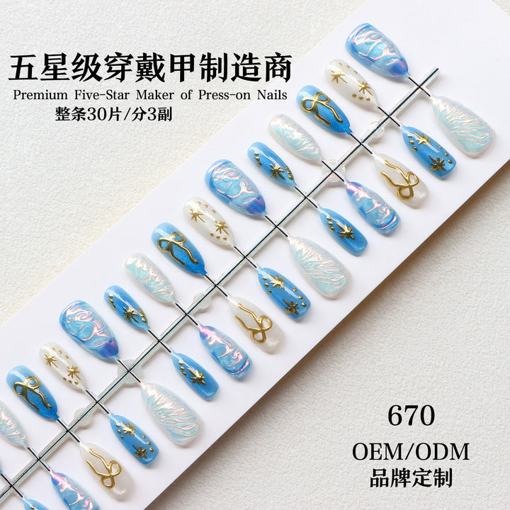 Artistic Nail Art Set with Metallic Accents Bowlift