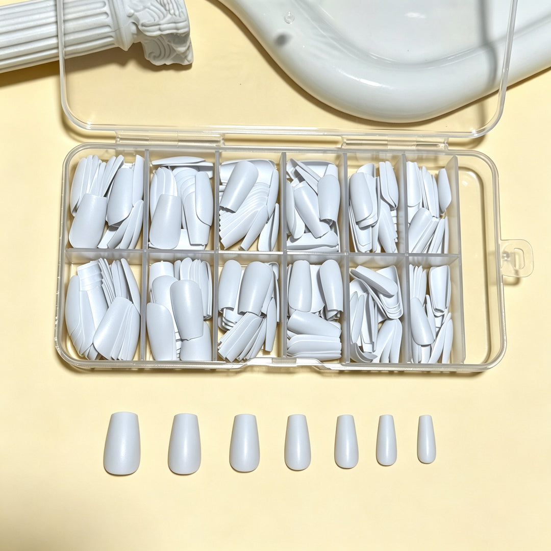 Premium White Press-On Nail Tips Bowlift