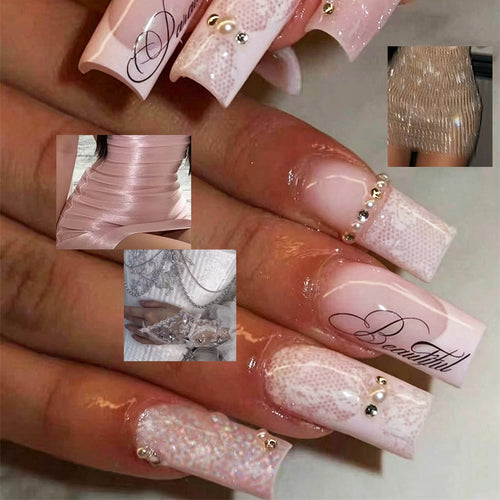 Shimmering Elegant Press-On Nail Tips Bowlift