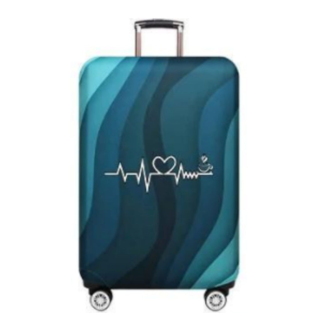 Unisex Hard Shell Luggage with Stylish Wave Pattern Bowlift