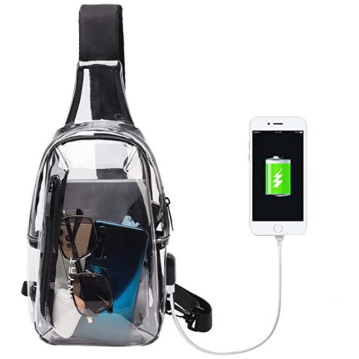 Transparent Shoulder Bag with Secure Access Bowlift