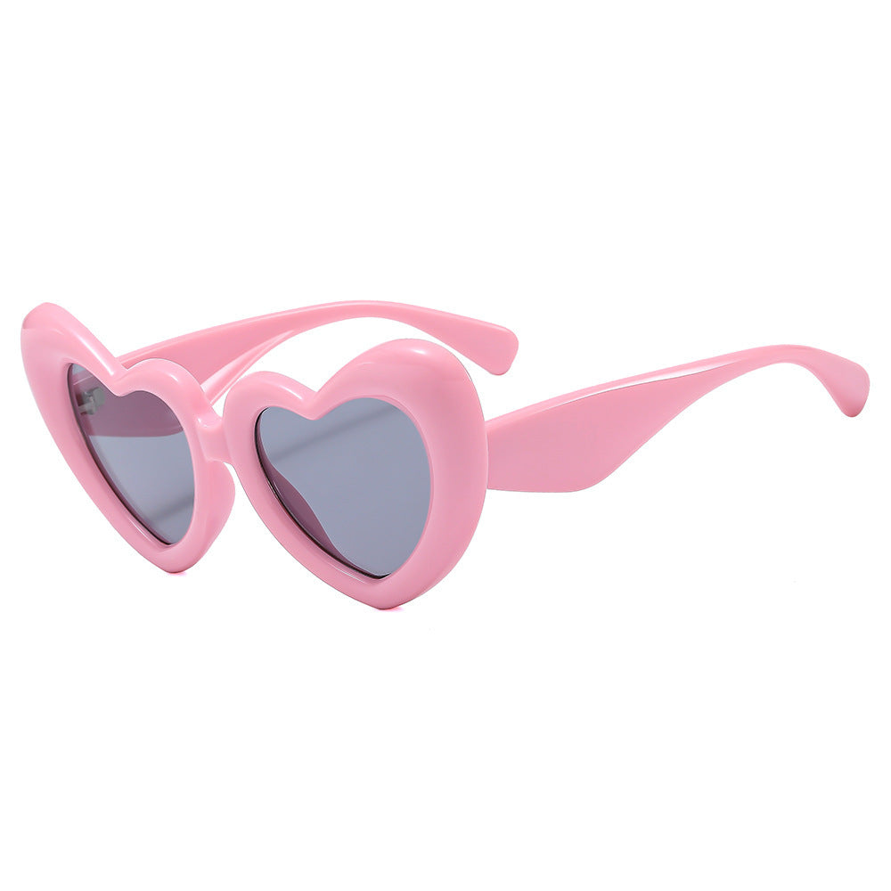 Women Heart-shaped Sunglasses with Stylish Frame Bowlift
