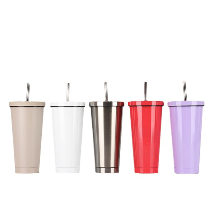 Women's stainless steel drinking cup with straw Bowlift