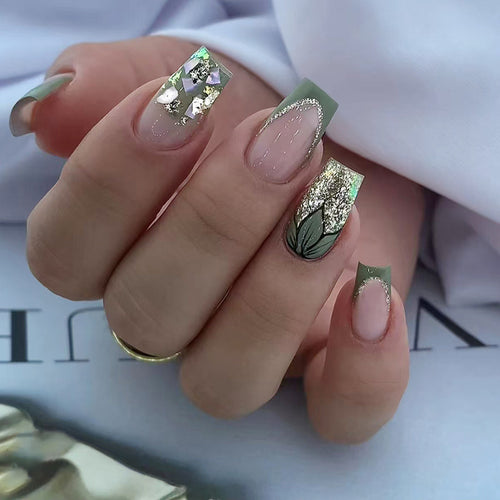 Decorative Floral Nail Art Extensions Bowlift