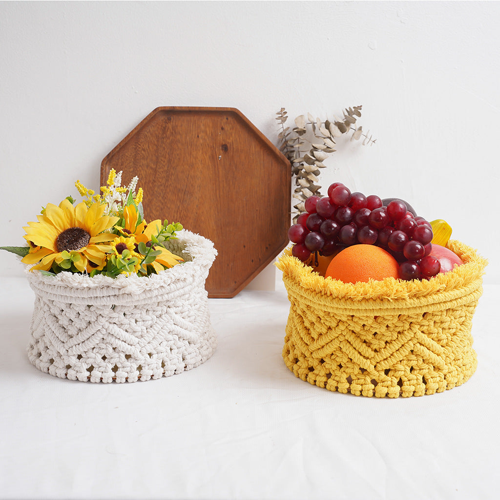 Decorative Macrame Storage Basket Bowlift