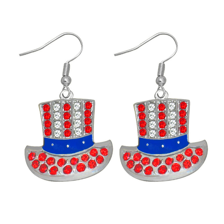 Women's stud earrings wing design enamel with star motif and fine alloy Bowlift