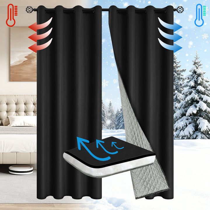 Thermal Insulated Blackout Window Curtains