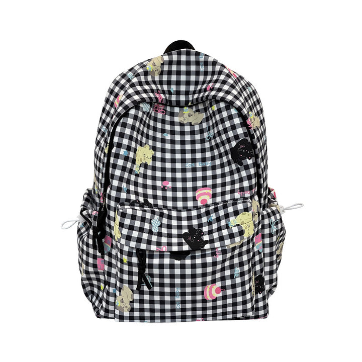 Playful Character Patterned Backpack Bowlift