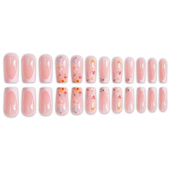 Floral Acrylic Nail Art Bowlift