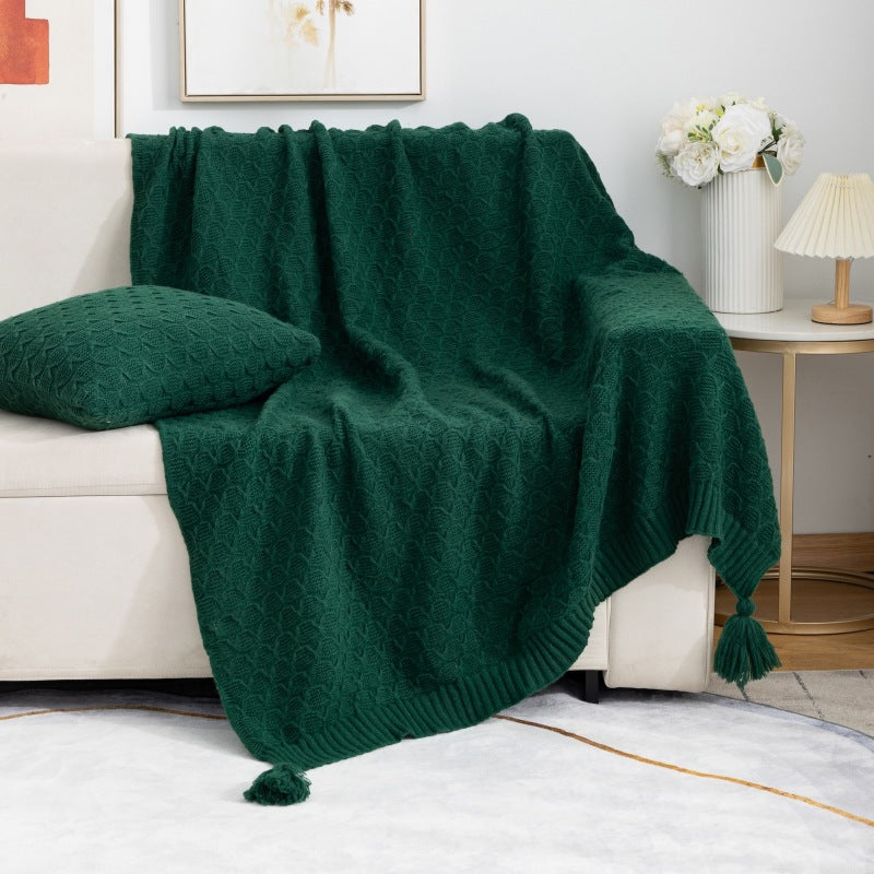Cozy Knitted Throw Blanket