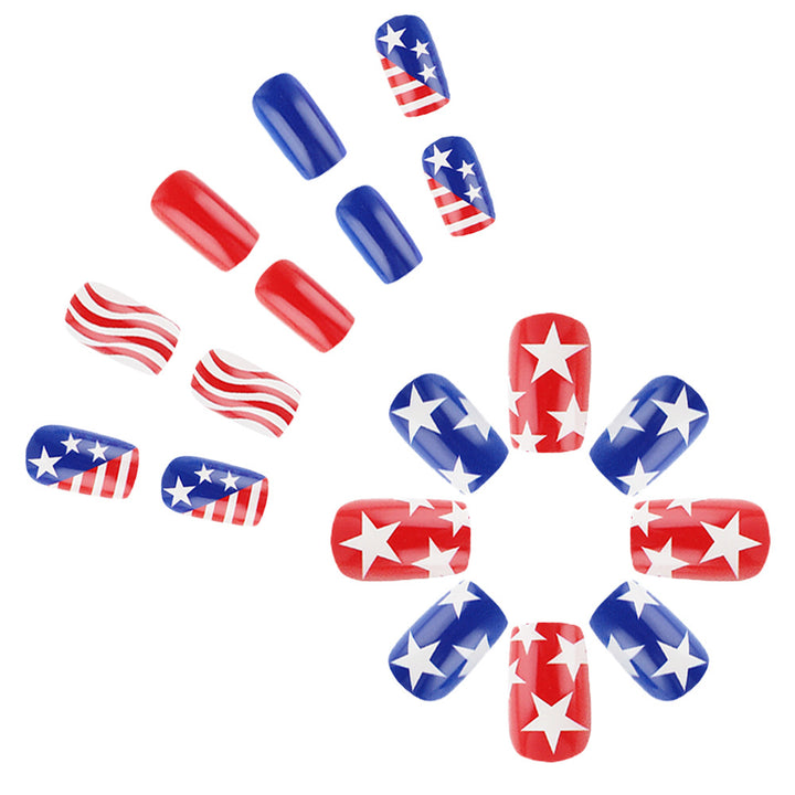 Patriotic Themed Press-On Nails Bowlift