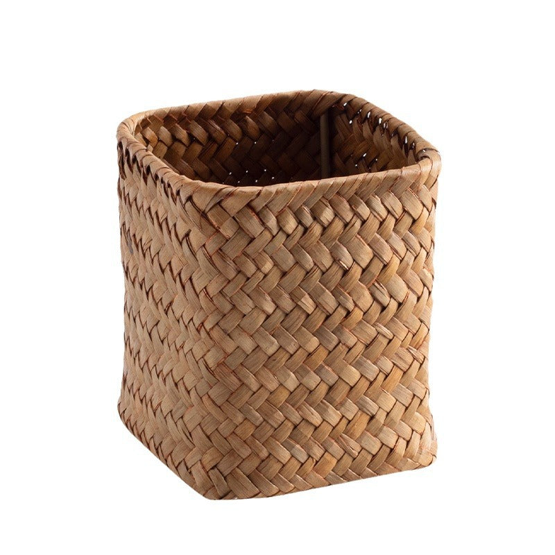 Handcrafted Square Wicker Storage Container Bowlift