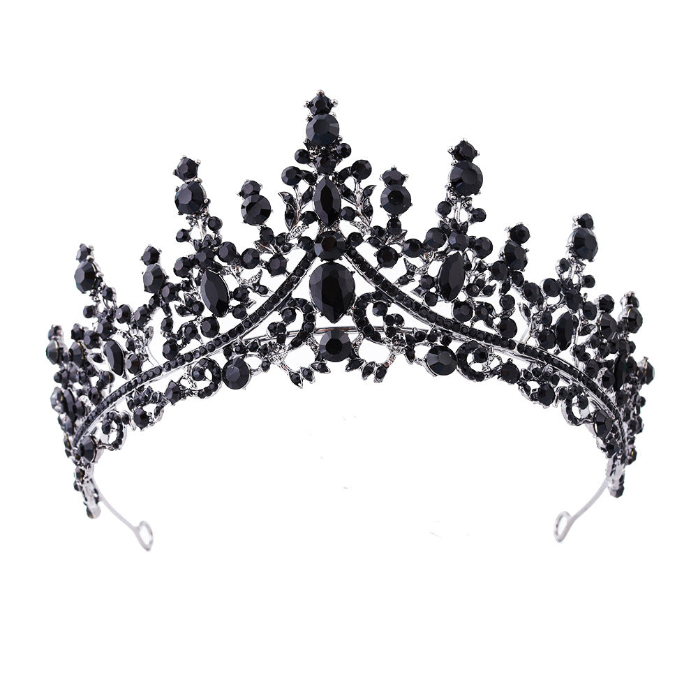 Ladies Rhinestone Tiara with Sparkling Gemstones Bowlift