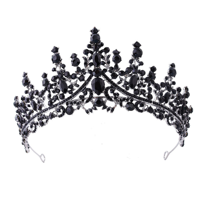 Ladies Rhinestone Tiara with Sparkling Gemstones Bowlift