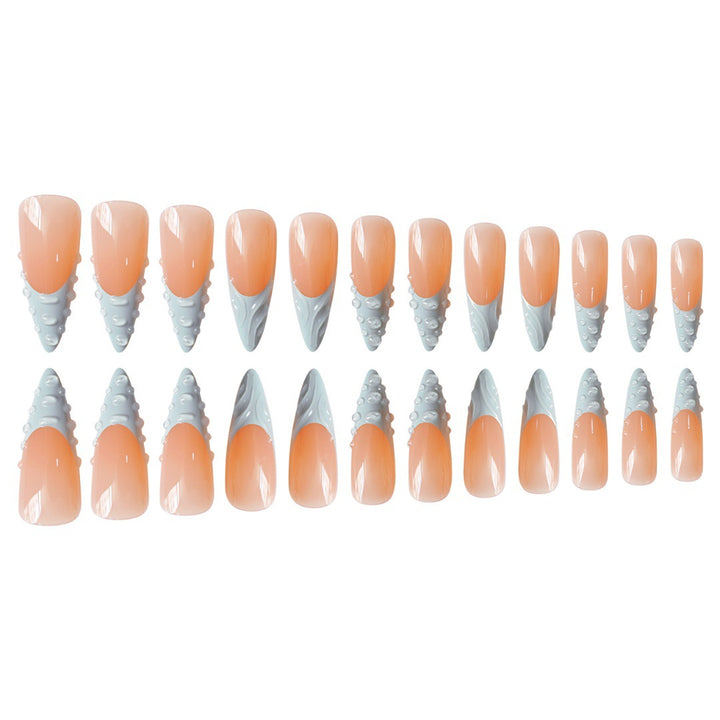 Artistic Textured Press-On Nail Art Bowlift