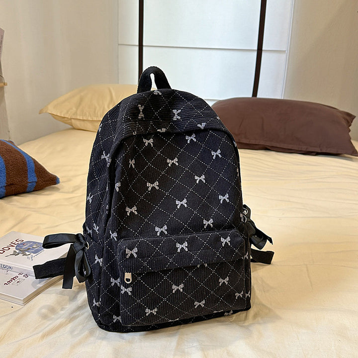 Quilted Bow Detailed Backpack
