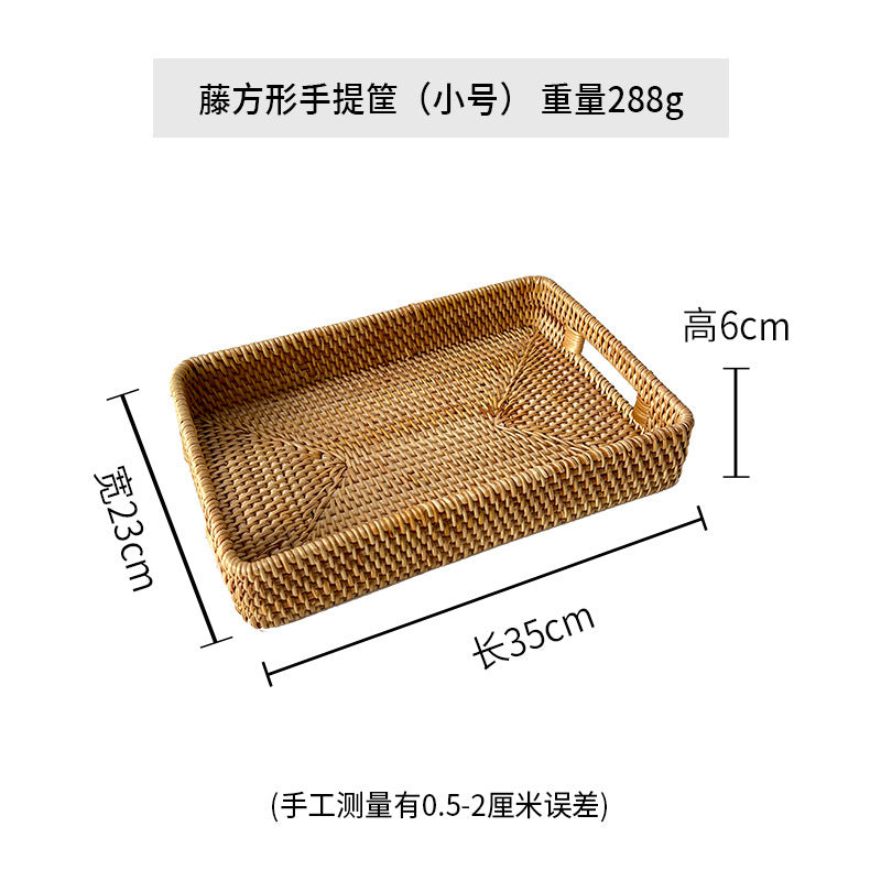 Ladies rectangular serving basket with practical handles Bowlift