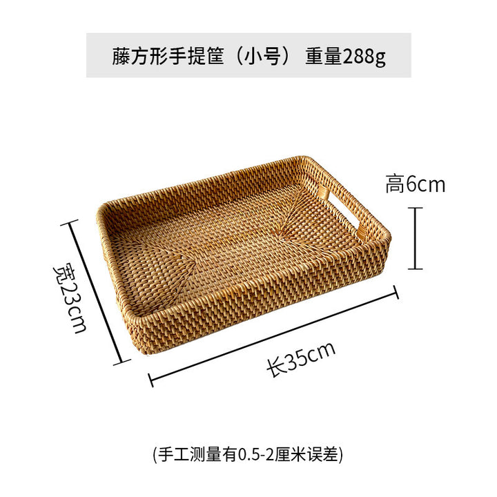 Ladies rectangular serving basket with practical handles Bowlift