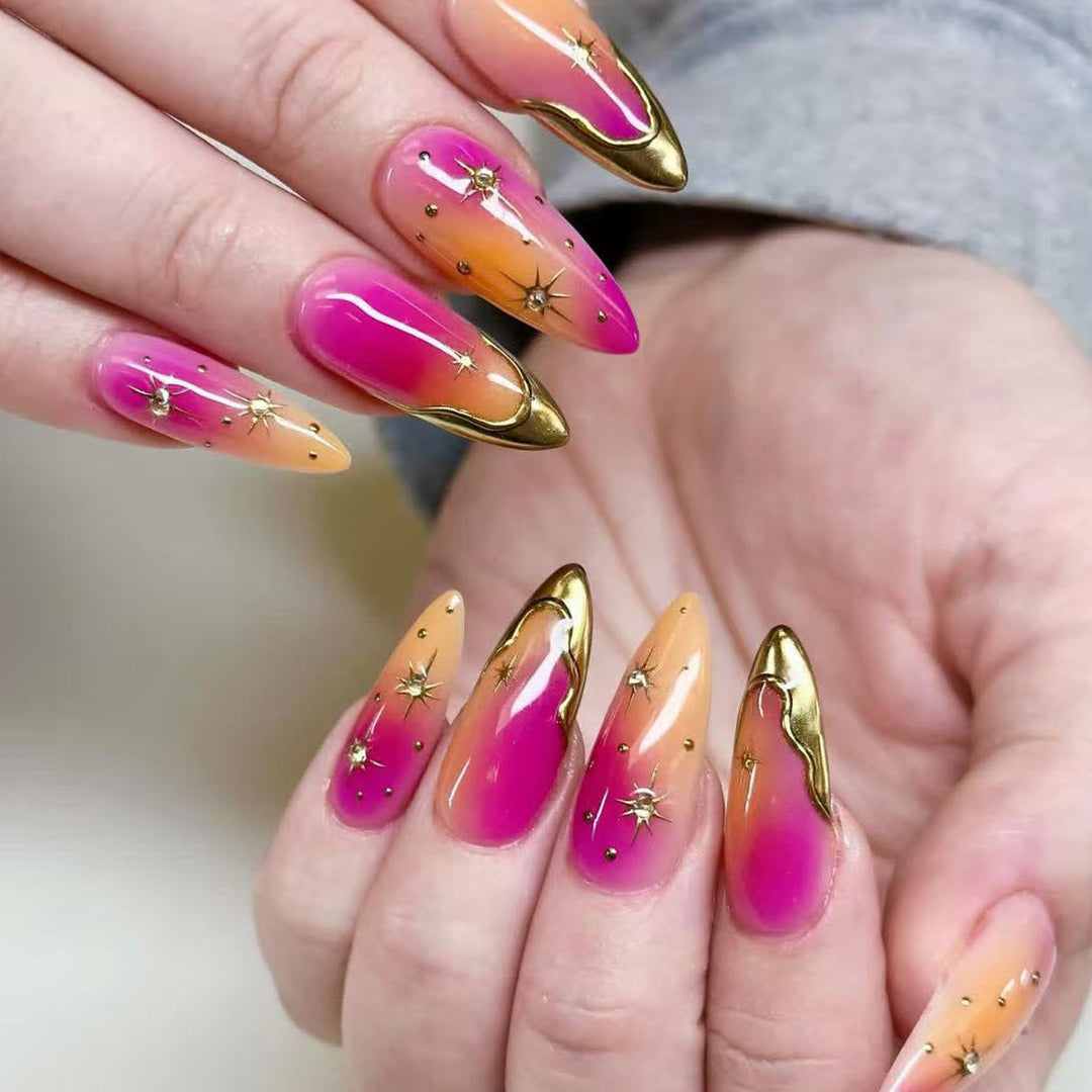 Elegant Ombre Press-On Nail Design Bowlift
