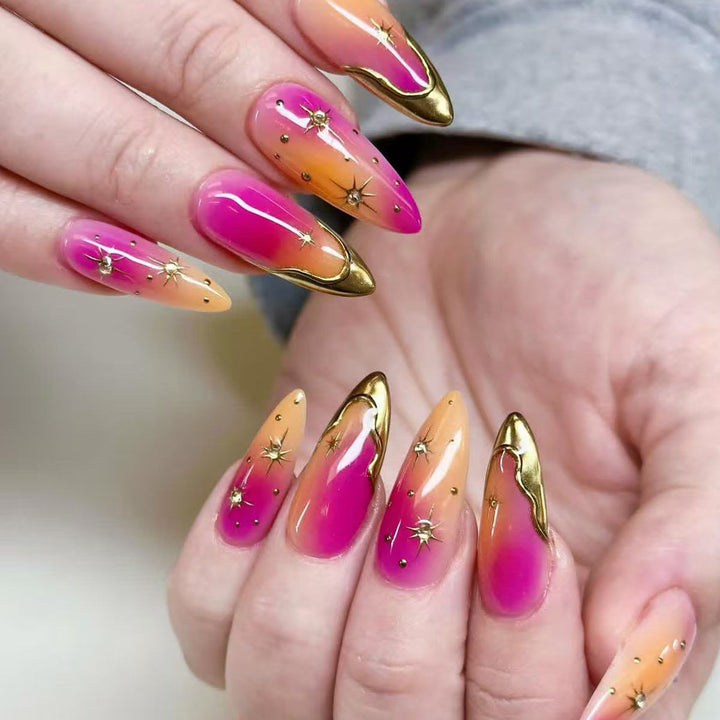 Elegant Ombre Press-On Nail Design Bowlift