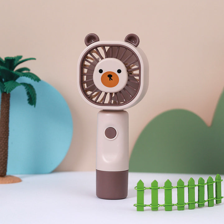 Women's Portable Hand Fan in Cute Bear Design Bowlift