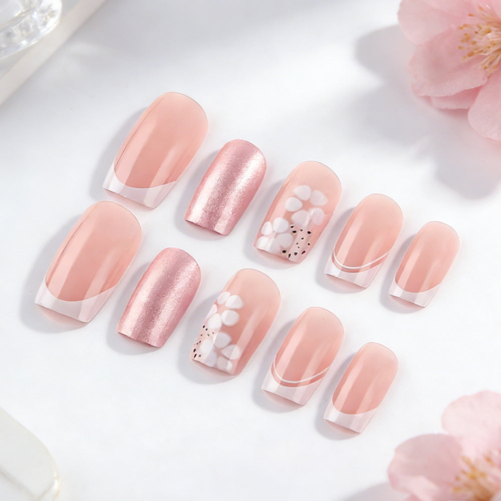 Artistic Press-On Nail Design Bowlift