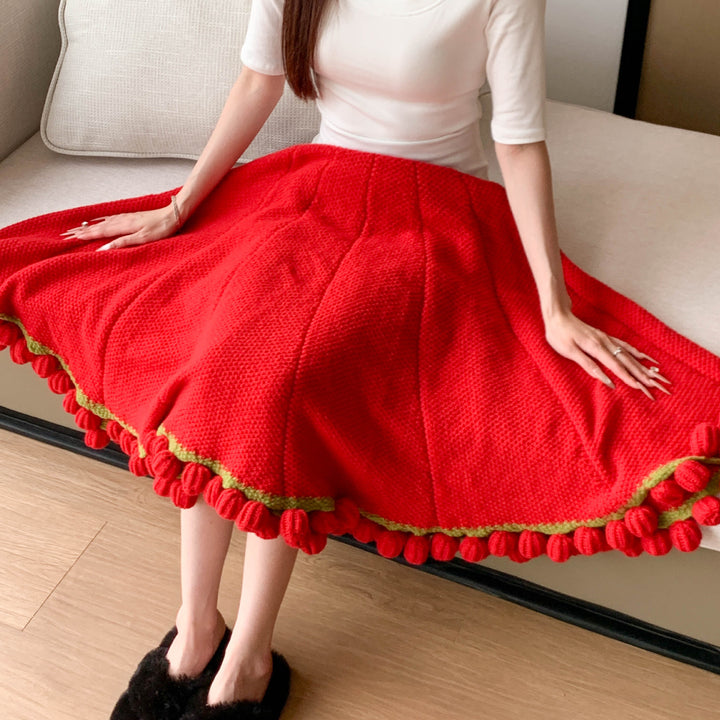 Cozy Crinkled Skirt Bowlift