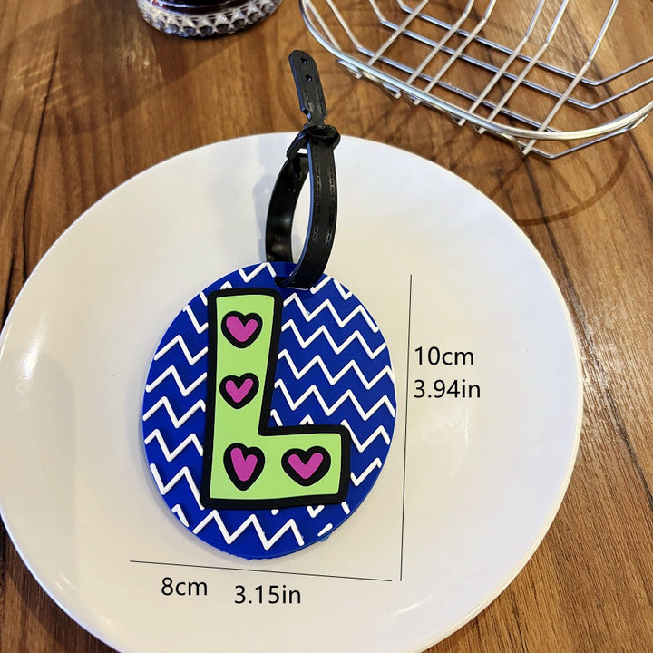 Personalized Striped Luggage Tag Bowlift