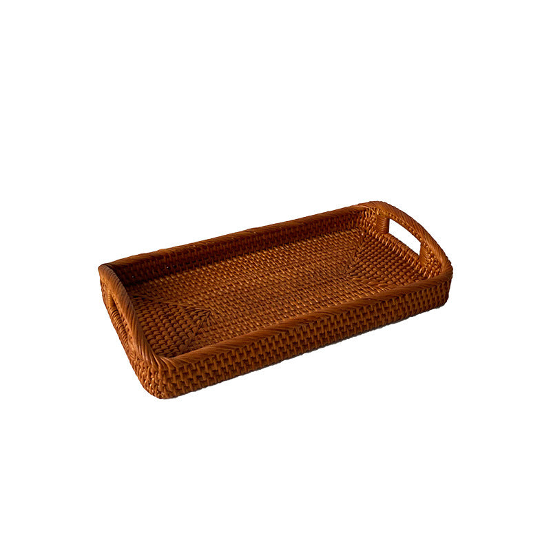 Women's rectangular serving platter made of natural rattan Bowlift