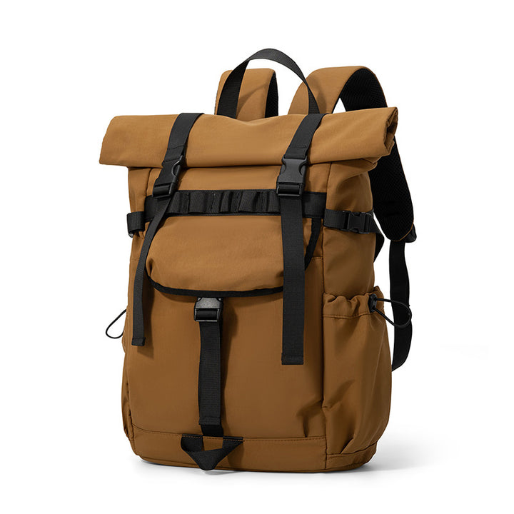 Roll-Top Adventure Backpack with Multiple Compartments Bowlift