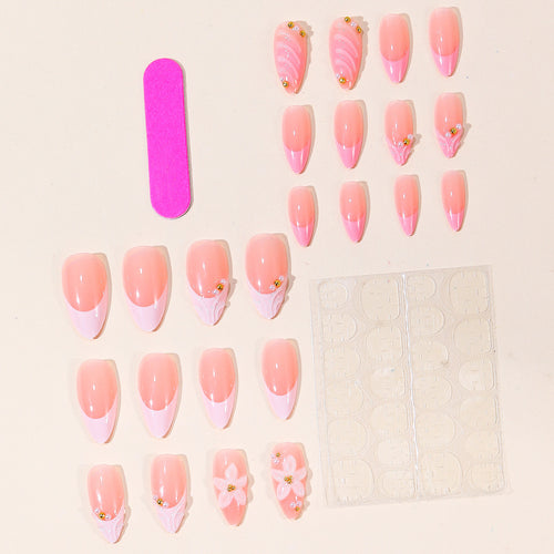 Elegant Floral 3D Nail Art Extensions Bowlift
