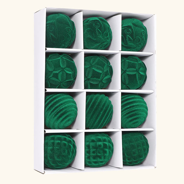 BowLift | Flocking Christmas Ball 6cm12 Boxed Christmas Tree Velvet Ball Holiday Decorations
