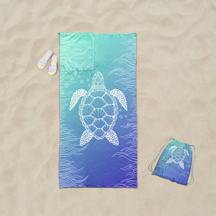 Beach towel with exclusive sea turtle motif Bowlift