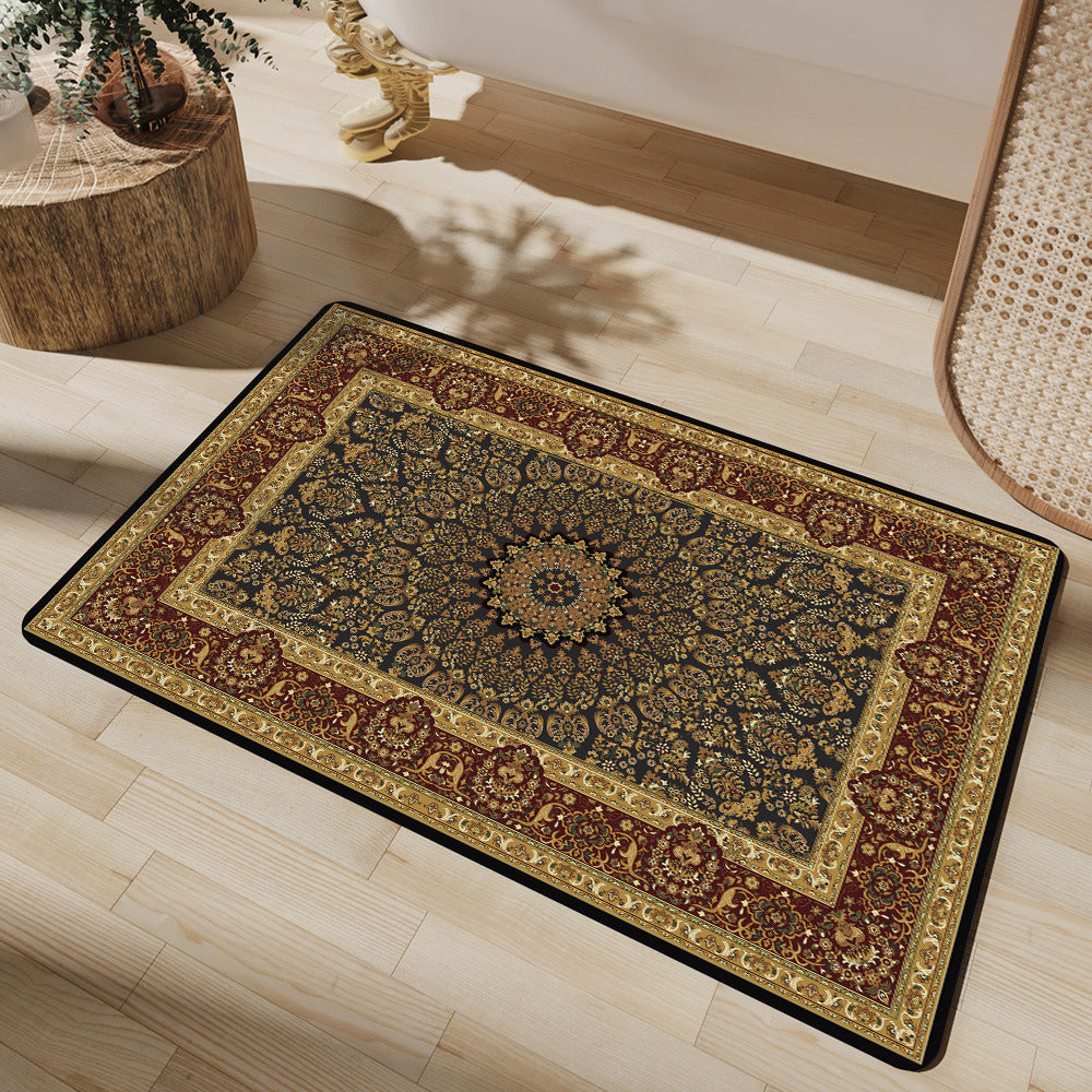 Elegant Floral Pattern Bath Mat Bowlift