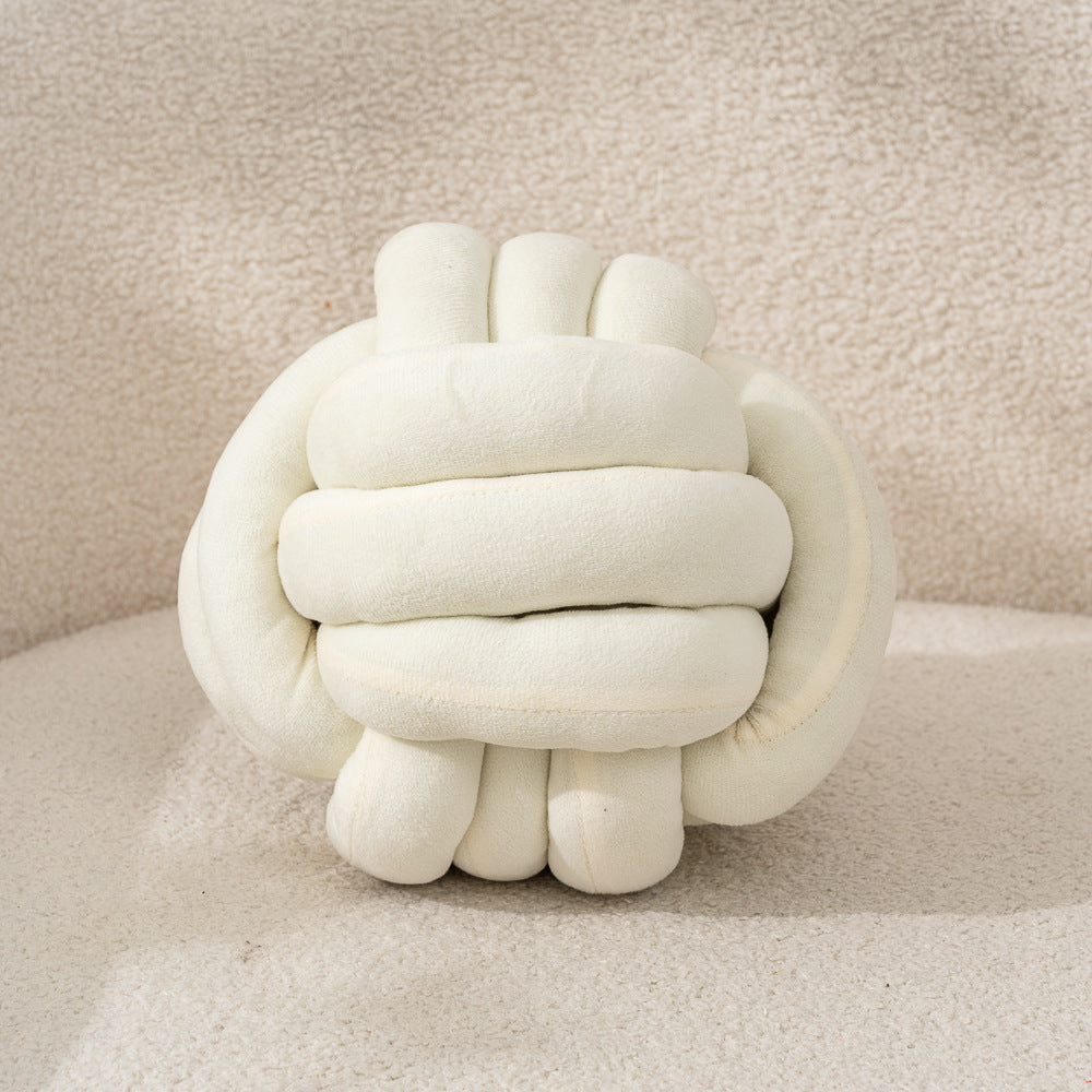 Plush Knotted Velvet Throw Pillow Decorative Accent Cushion Bowlift