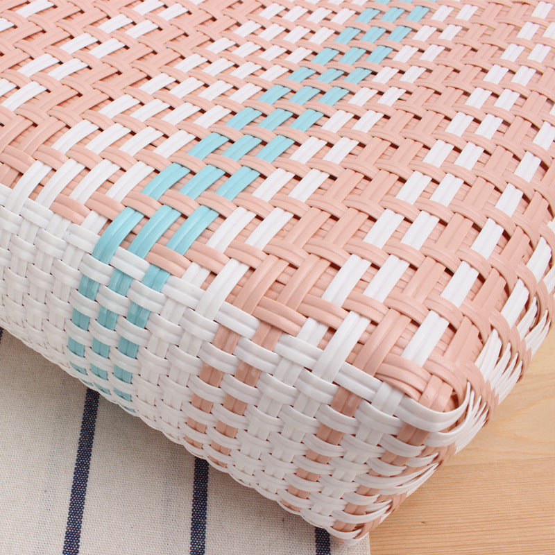Braided Tote Bag with Geometric Design Bowlift