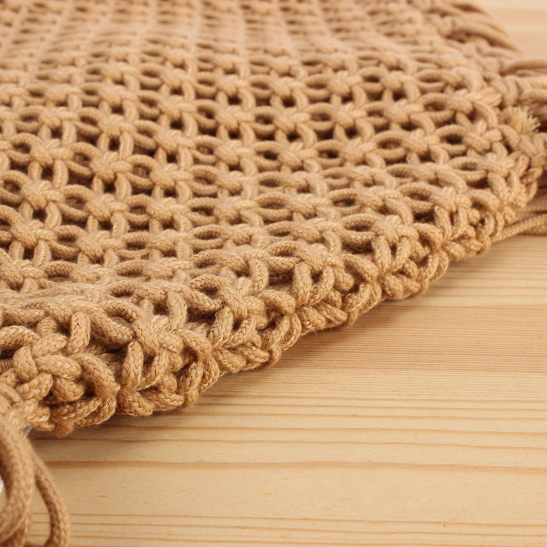 Large Macramé Shopping Basket Bowlift