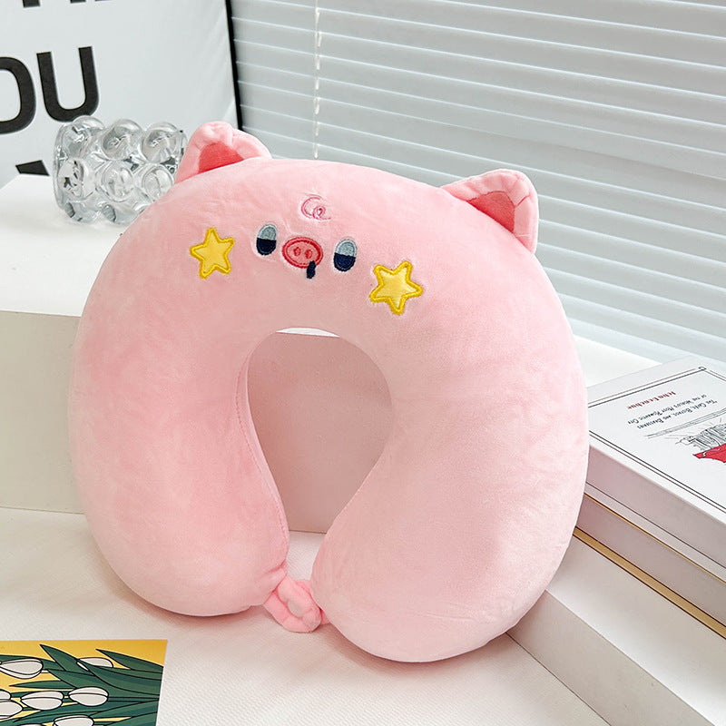 Women Neck Support Pillow with Artistic Animal Design Bowlift