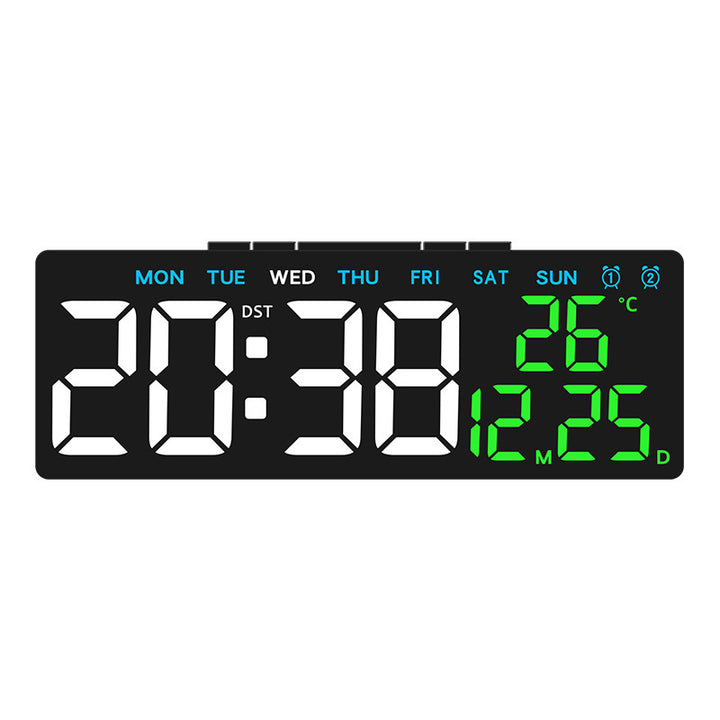 Digital weather alarm clock with large LED display and temperature display Bowlift