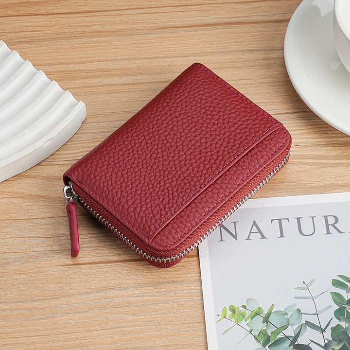 Minimalist Zippered Leather Wallet