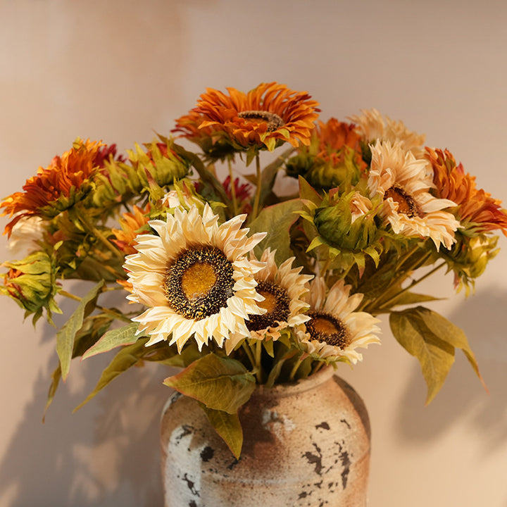 Artificial Sunflower Bouquet Bowlift