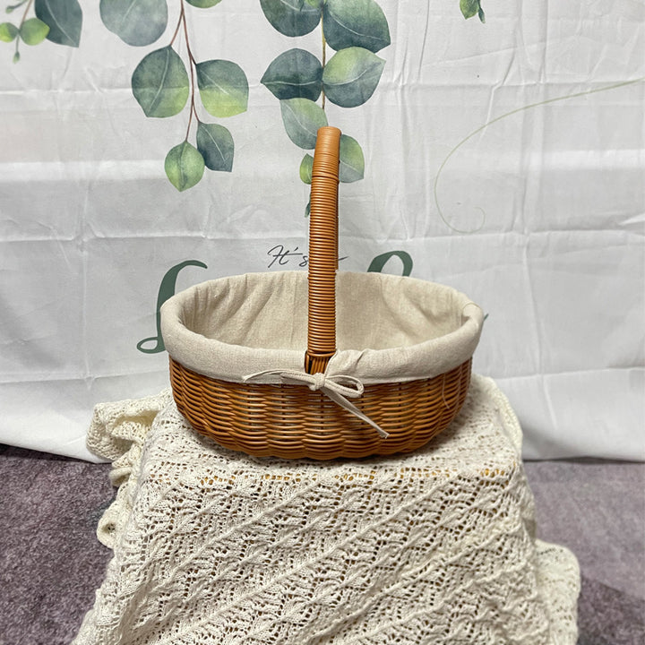 Women's Elegant Basket with Removable Fabric Insert Bowlift