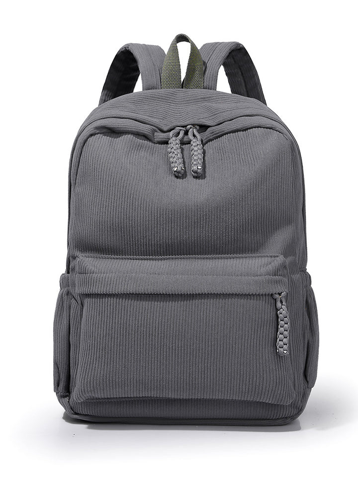 Casual Corduroy Backpack Bowlift