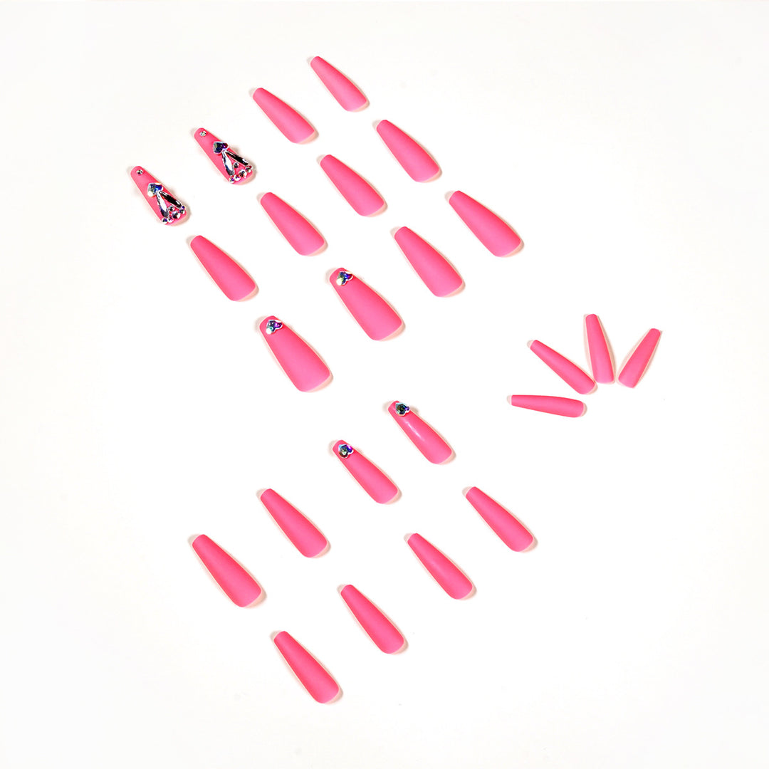Artful nail art with glitter and heart accents Bowlift
