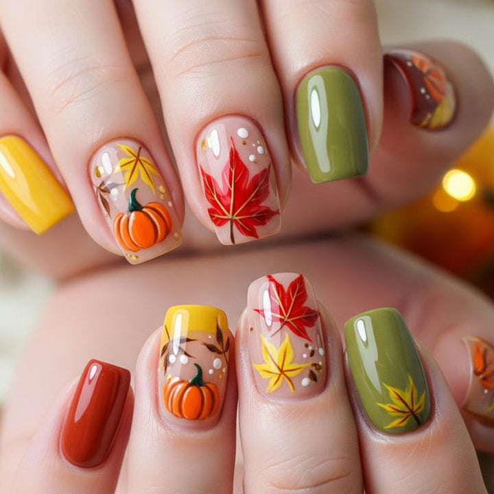 Artistic Seasonal Nail Art Design Bowlift