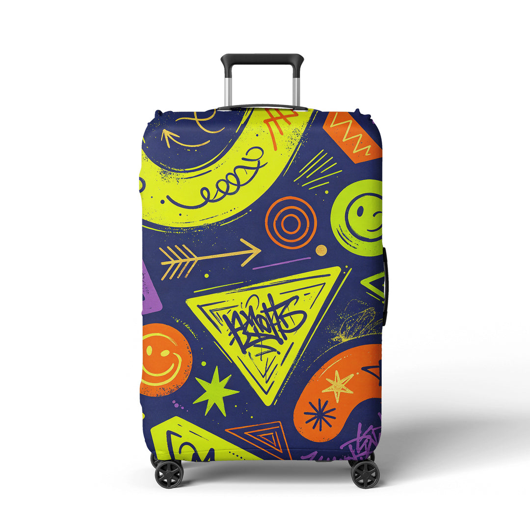 Women's suitcase cover with modern graphic design Bowlift