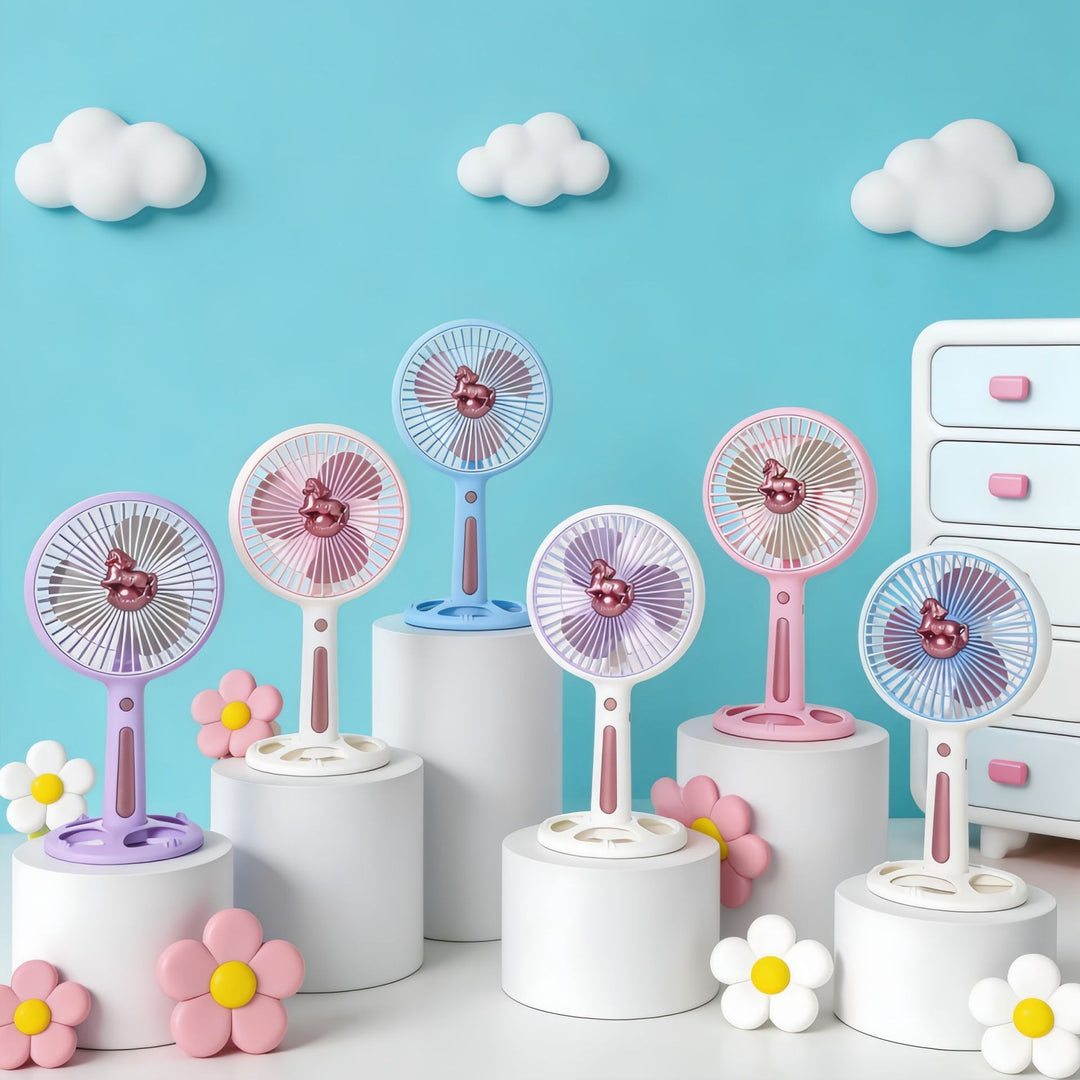 Women's Portable Handheld Fan with Flexible Angle and USB Connection Bowlift