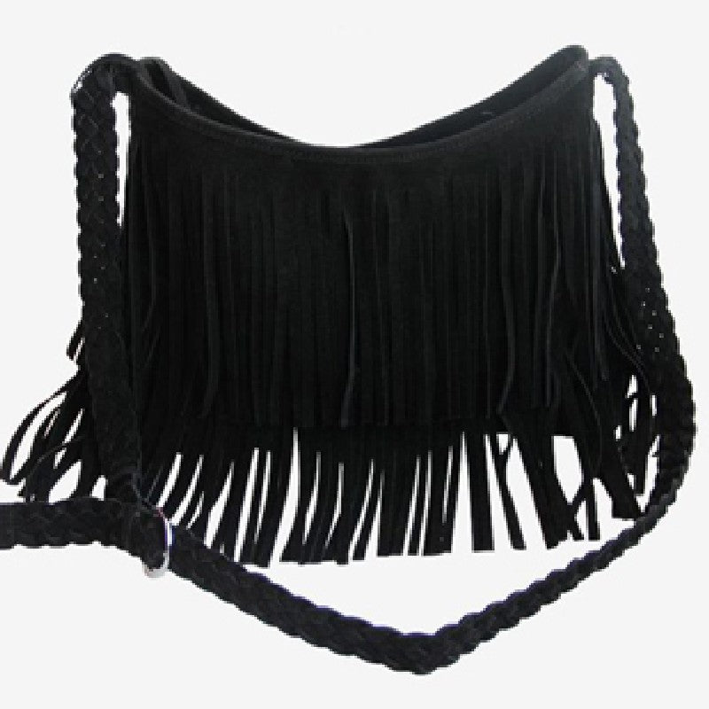 Stylish Fringe Suede Crossbody Bag Bowlift